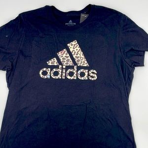 Adidas Women’s Amplifier Cotton Tee with Leopard Badge of Sport Logo